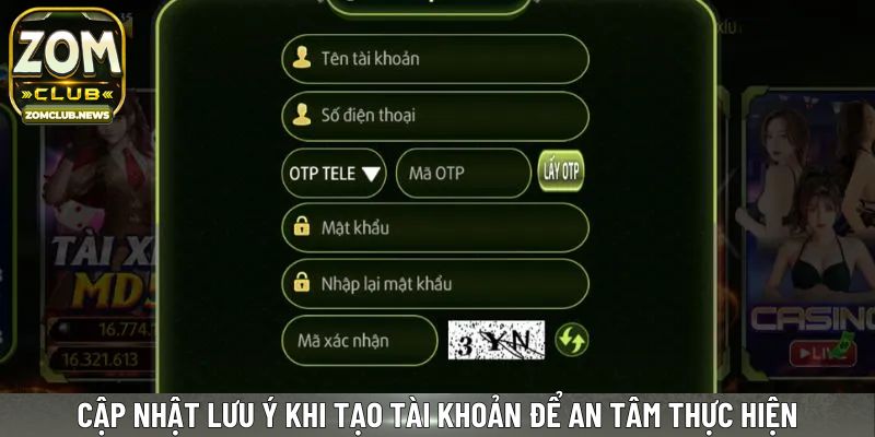 Cập nhật lưu ý khi tạo tài khoản để an tâm thực hiện
